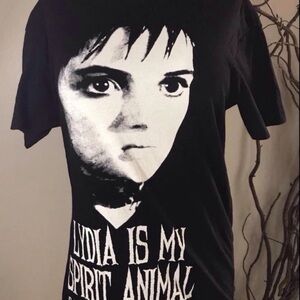 Blackcraft Cult Beetlejuice Lydia Black Graphic unisex used T-Shirt XS